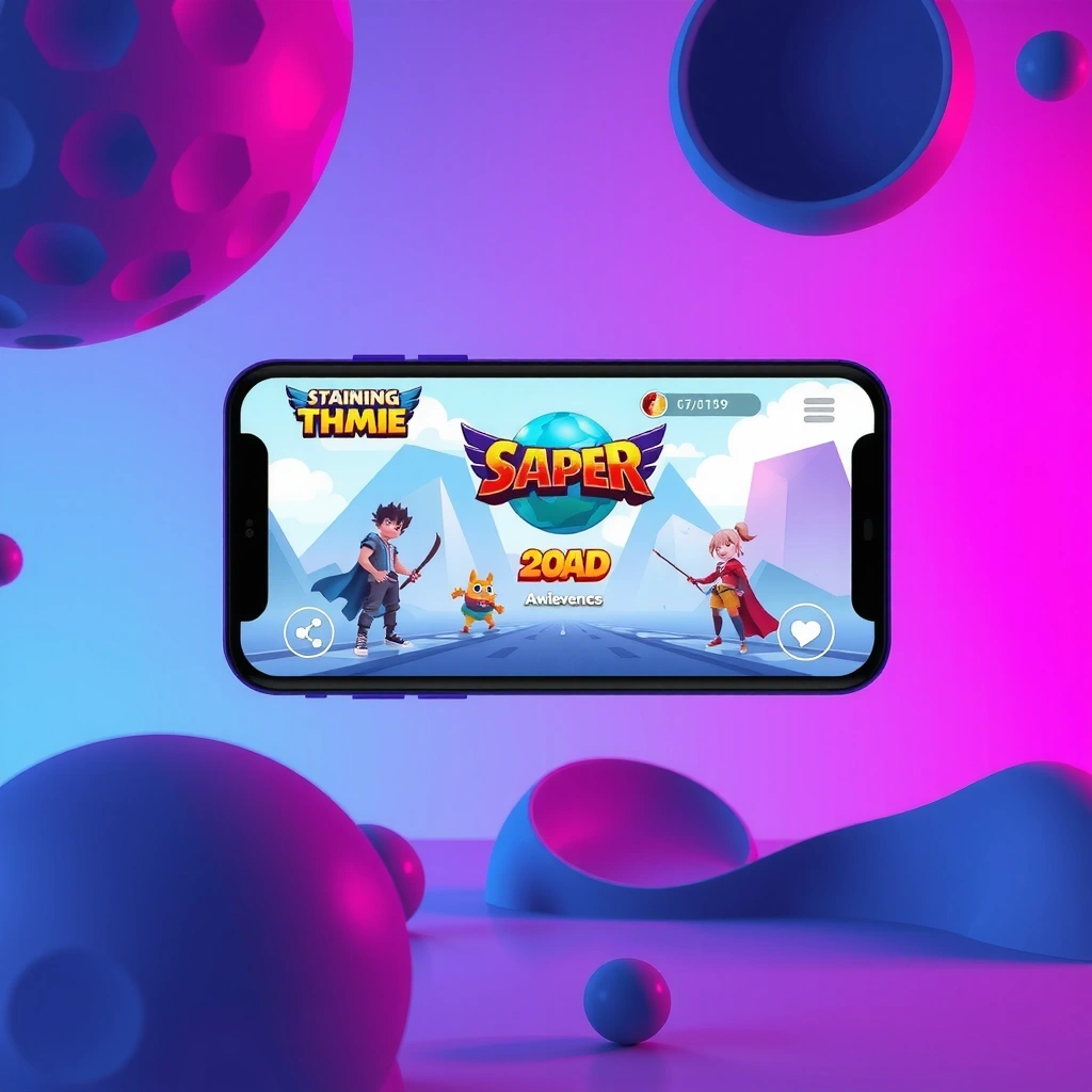 Mobile game development illustration